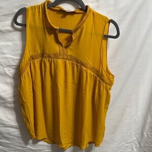LOFT Golden Sleeveless Blouse